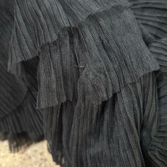 Lulus Radiant Event Black Mesh Tiered Pleated Backless Maxi Dress - Picture 10 of 10